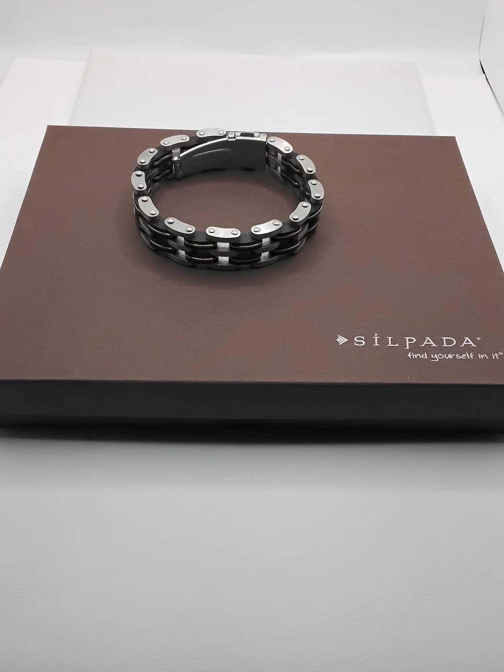 Silpada Men's Stainless Steel Link Bracelet 7.5" - EUC
